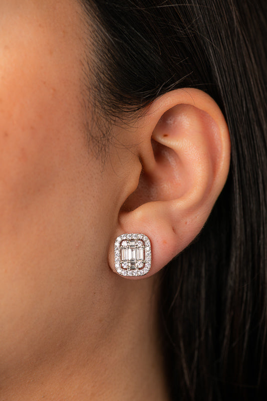 Brilliant Baguette Studs